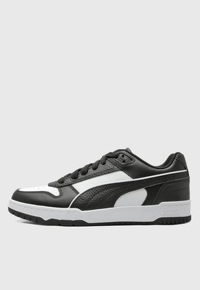 Tenis Lifestyle Negro-Blanco-Dorado Puma RBD Game Low