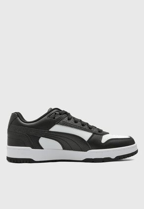 Tenis Lifestyle Negro-Blanco-Dorado Puma RBD Game Low