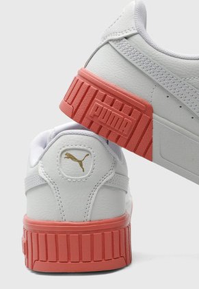 Tenis Lifestyle Blanco-Coral-Dorado Puma Carina 2.0