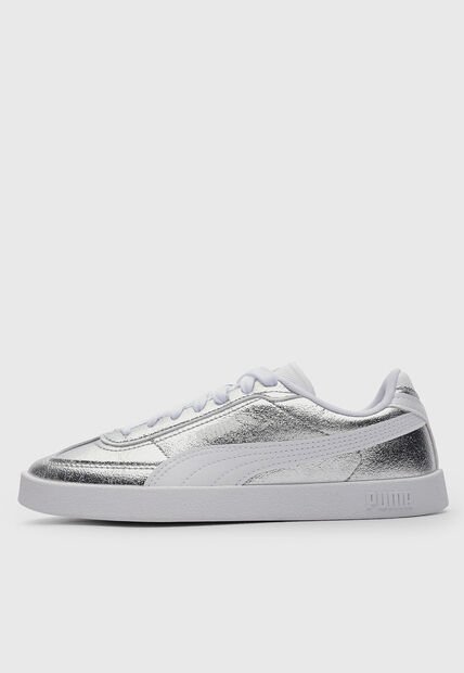 Tenis PUMA Club II Era Metallic Plateado