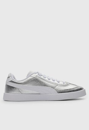 Tenis PUMA Club II Era Metallic Plateado