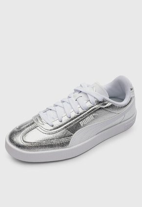 Tenis PUMA Club II Era Metallic Plateado