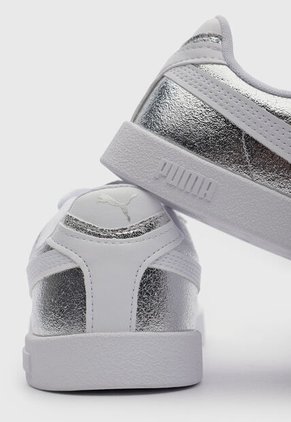 Tenis PUMA Club II Era Metallic Plateado