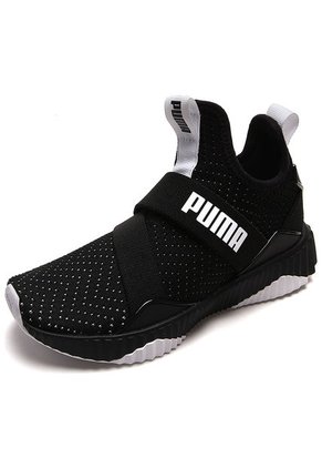 Tenis Running Negro-Blanco Puma Defy Mid Core