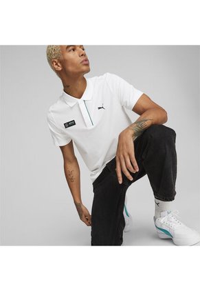 Camisa Tipo Polo Puma Original Mapf1 Petronas Blanco Hombre