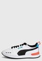 Tenis Lifestyle Blanco-Negro-Azul-Coral Puma R78 Neon de Puma