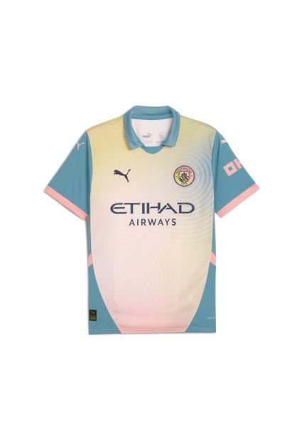 Puma Camiseta Puma Hombre Manchester City 24/25 Cuarta Edición- Rosado-Azul Camiseta