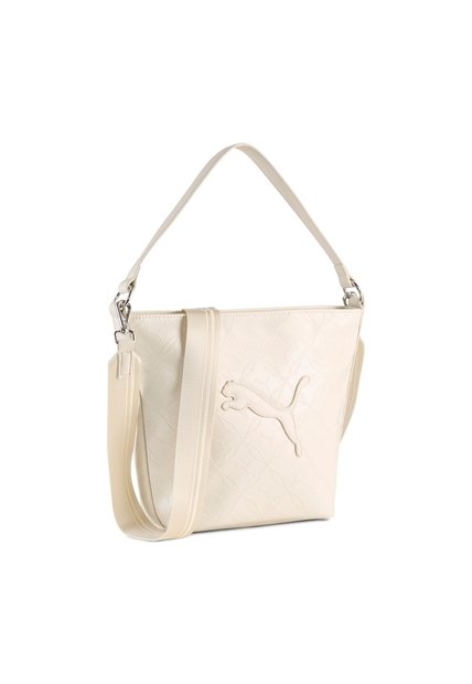 Bolso Casual En Cuero Puma Original Sense S Beige Para Mujer