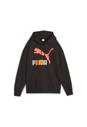 Hoodie Puma Original Classics MultiColor Logo Tr Negro Mujer