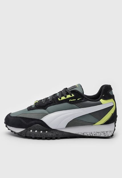 Tenis Lifestyle Verde-Negro-Lima Puma Blktop Rider