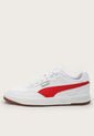 Tenis Lifestyle Blanco-Rojo-Café Puma Court Ultra Lite de Puma