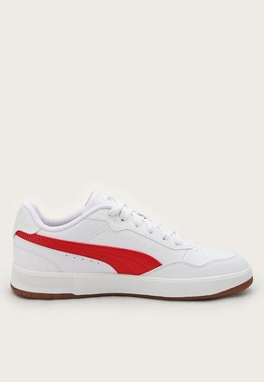 Tenis Lifestyle Blanco-Rojo-Café Puma Court Ultra Lite