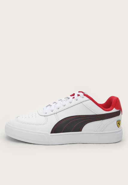 Tenis Lifestyle Blanco-Negro-Rojo Puma Ferrari Caven