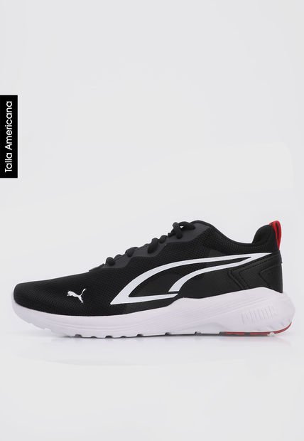 Tenis Lifestyle Negro-Blanco-Rojo Puma All Day Active