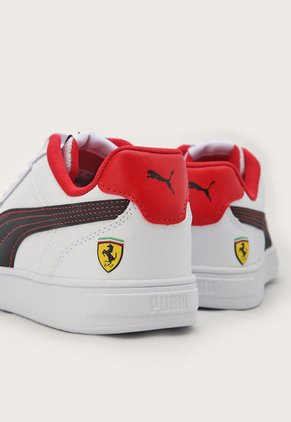 Tenis Lifestyle Blanco-Negro-Rojo Puma Ferrari Caven
