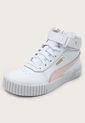 Tenis Lifestyle Blanco-Rosa Puma Carina 2.0 Mid de Puma