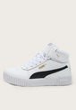 Tenis Lifestyle Blanco-Negro-Dorado Puma Carina 2.0 Mid de Puma