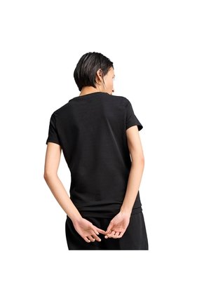 Camisa Tshirt Ess Metallic Marca Puma Original Negro Mujer