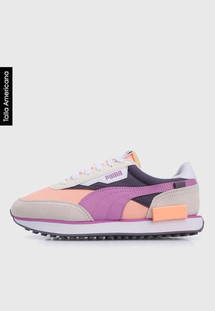 Tenis Lifestyle Beige-Salmón-Violeta Puma Puma Future Rider Play On  