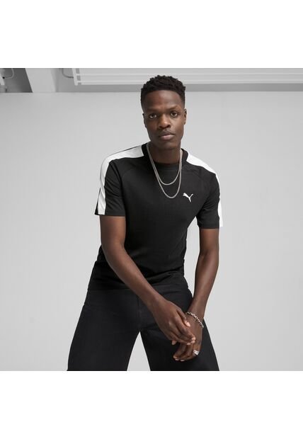 Tshirt Puma Original T7 Manga Corta Logo Negro Para Hombre