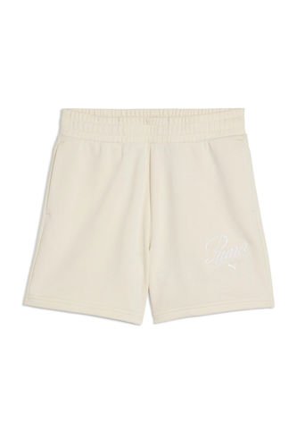 Short Deportivo Marca Puma High-Waist Original Blanco Mujer Puma