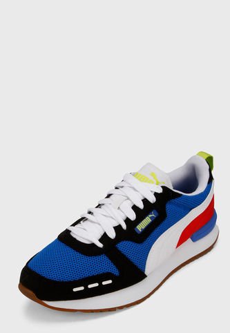 tenis puma azul con blanco