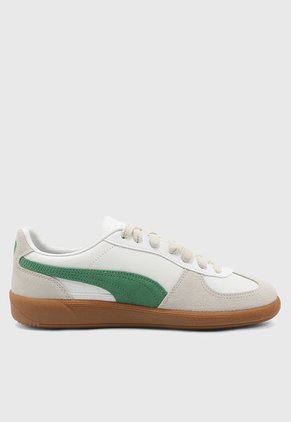 Tenis Lifestyle Blanco-Marfil-Verde PUMA Palermo