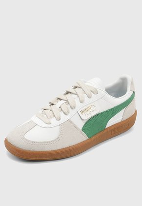 Tenis Lifestyle Blanco-Marfil-Verde PUMA Palermo