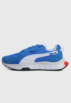 Tenis Lifestyle Azul-Blanco-Negro Puma Wild Rider Vintage