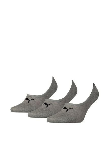 Medias Deportivas Puma Originales Footie 3 Pares Gris Unisex