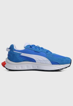 Tenis Lifestyle Azul-Blanco-Negro Puma Wild Rider Vintage