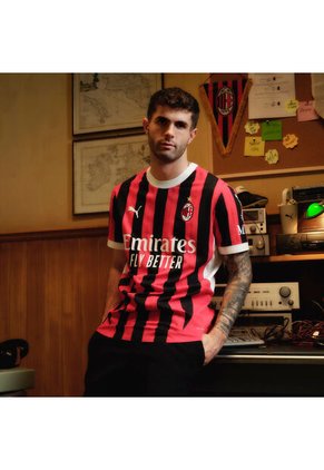 Puma Camiseta Puma Hombre Ac Milan Home 24/25- Rojo-Negro Camiseta