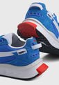 Tenis Lifestyle Azul-Blanco-Negro Puma Wild Rider Vintage de Puma