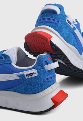 Tenis Lifestyle Azul-Blanco-Negro Puma Wild Rider Vintage