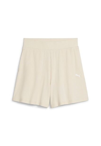 Pantaloneta Deportiva Puma Original Ess Elevated Beige Mujer