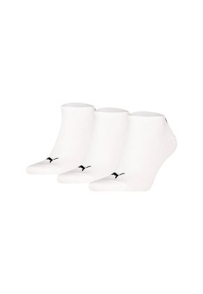 Medias Puma Originales Sneaker Plain 3 Pares Blancos Unisex