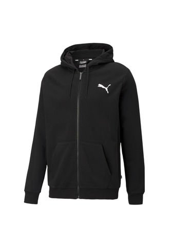 Hoodie Saco Marca Puma Small Logo Fz Original Negro Hombre Puma