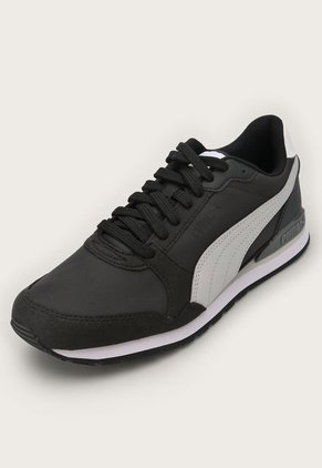 Tenis Lifestyle Negro-Blanco-Gris Puma ST Runner v3