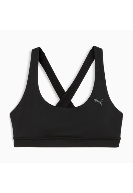 Top Deportivo Puma Original Cloudspun Mid W Negro Para Mujer