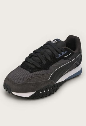 Tenis Lifestyle Marrón-Negro-Azul Puma Blacktop Rider Pop