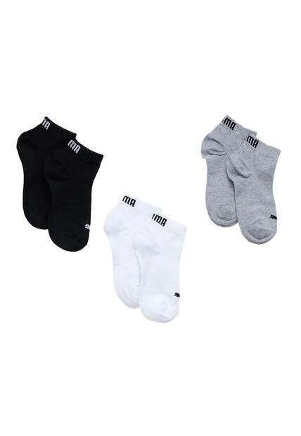 Medias Deportiva Puma Plain Quarter 3P Multicolor Para Niños