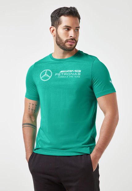 Camiseta Verde Menta-Blanco Puma Mercedes-AMG Petronas Motorsport F1