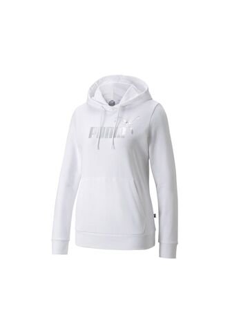 Busos Con Capucha Puma Original Ess + Metallic Blancos Mujer Puma