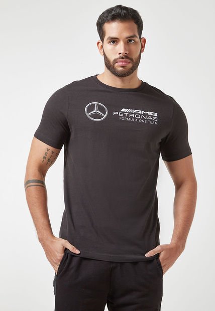 Camiseta Negro-Blanco Puma Mercedes-AMG Petronas Motorsport F1