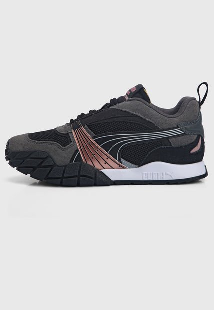 Tenis Lifestyle Negro-Gris-Oro Rosa Puma Kyron Wild Beats