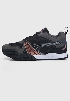 Tenis Lifestyle Negro-Gris-Oro Rosa Puma Kyron Wild Beats