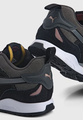 Tenis Lifestyle Negro-Gris-Oro Rosa Puma Kyron Wild Beats