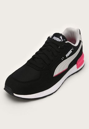 Tenis Lifestyle Negro-Gris-Fucsia Puma Graviton