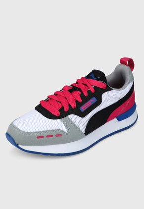 Tenis Lifestyle Gris-Blanco-fucsia Puma R78