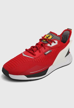 Tenis Lifestyle Rojo-Blanco-Negro Puma Ferrari ION Speed